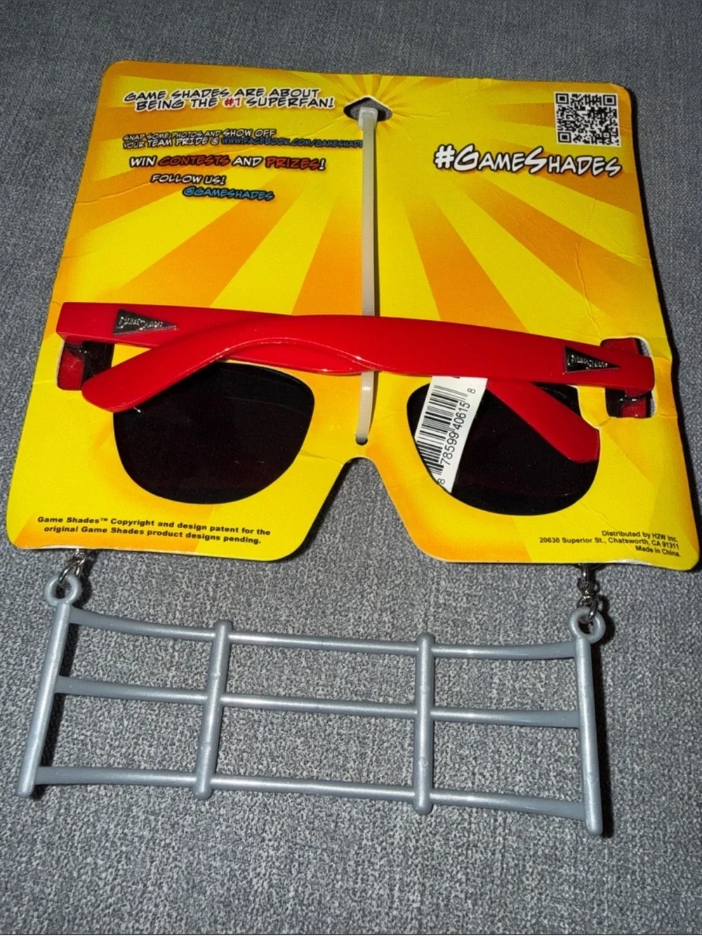 Game Shades Red Football Helmet Sunglasses by Game Shades